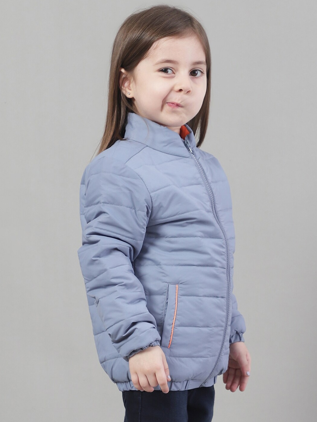 

HOUSE OF VEDAS Girls Lightweight Padded Jacket, Grey