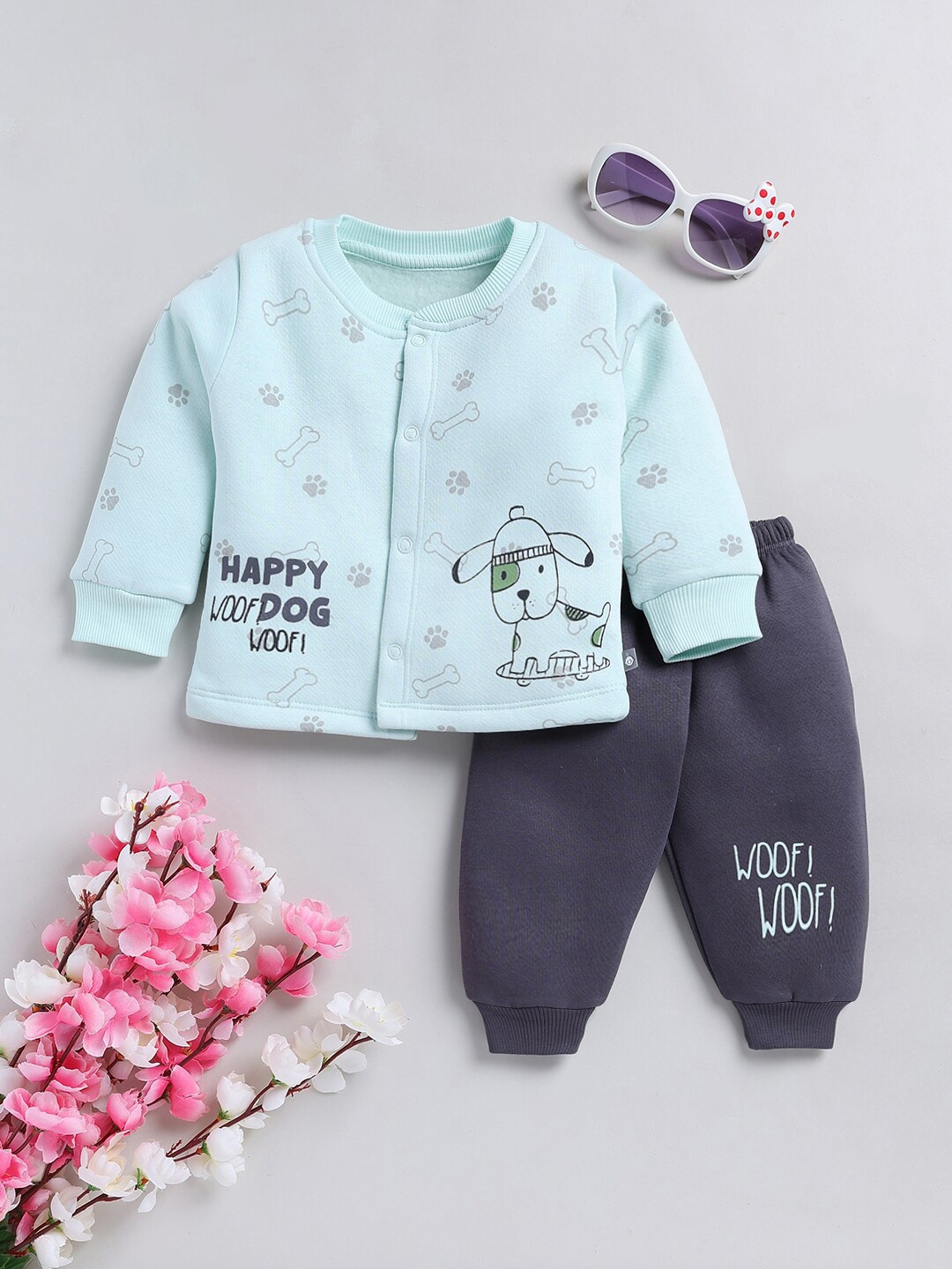 

Moms Love Boys Printed Shirt With Pyjamas, Blue