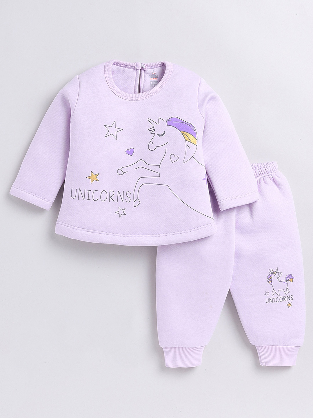 

Moms Love Infants Girls Unicorn Printed T-shirt With Joggers, Lavender