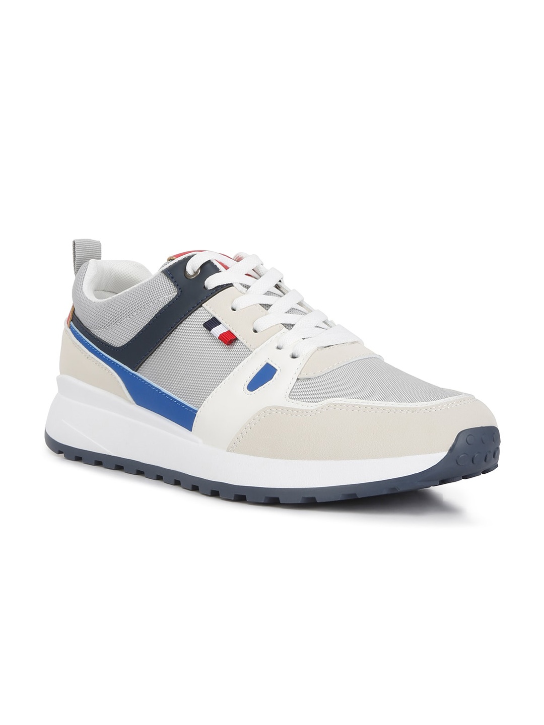 

London Rag Men Colourblocked Lace-Up Sneakers, Grey