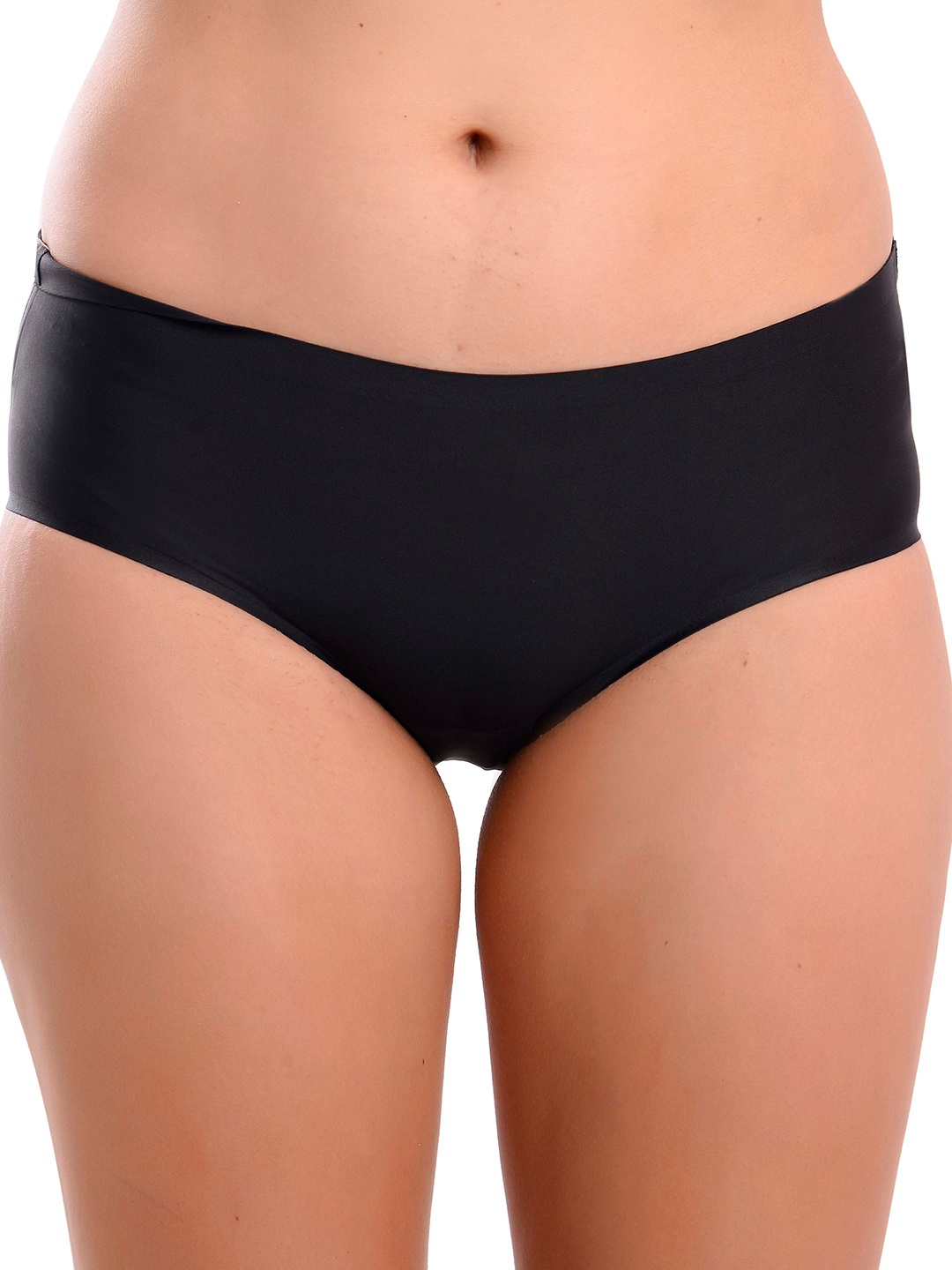 

MYYNTI Mid-Rise Anti-Bacterial Seamless Satin Hipster Briefs, Black
