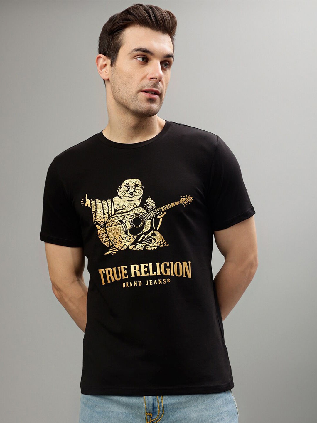

True Religion Graphic Printed Cotton T-shirt, Black