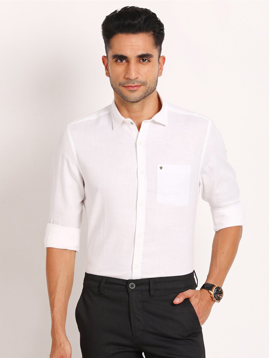 

Turtle Relaxed Slim Fit Formal Shirt, White