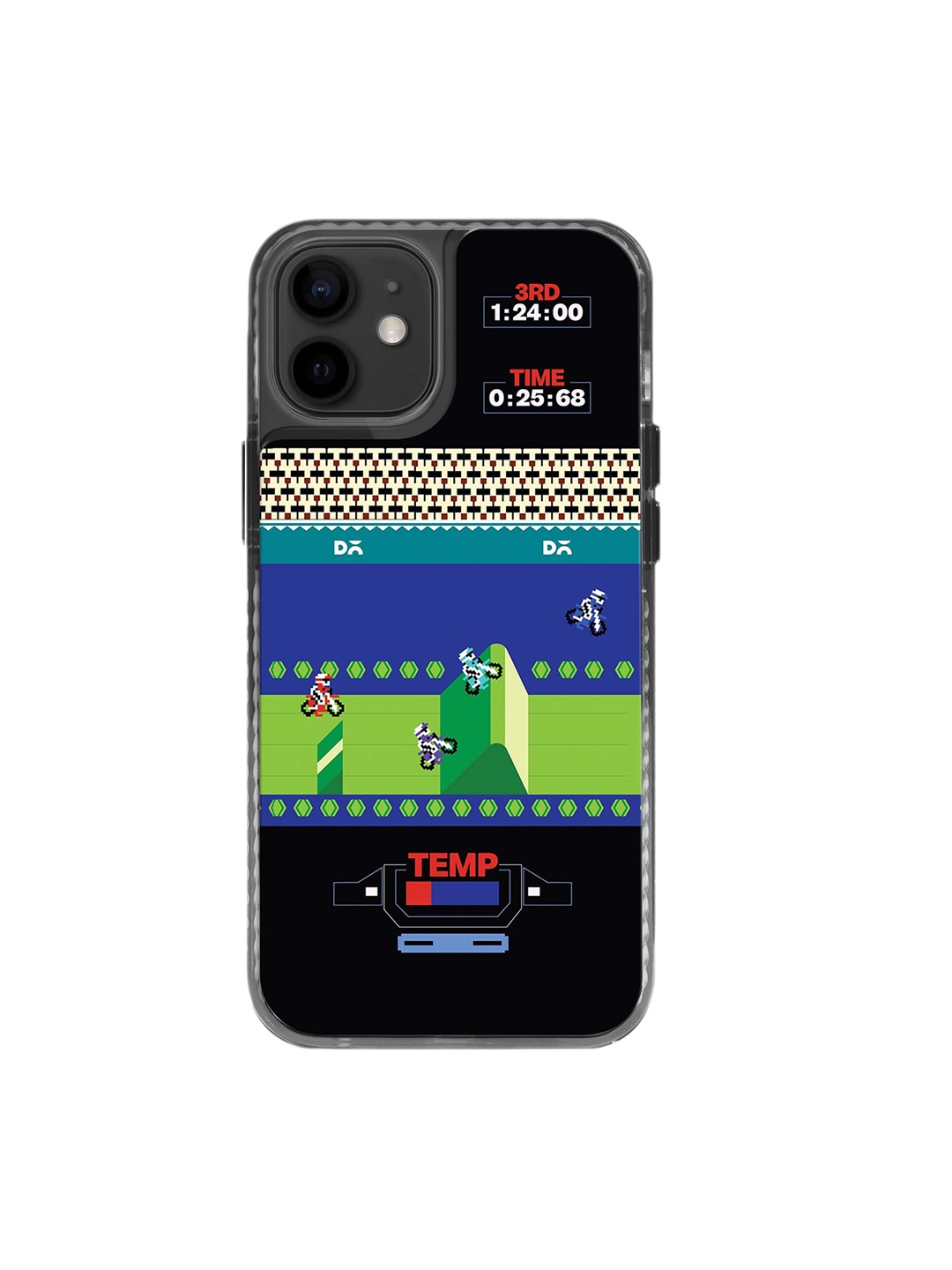 

DailyObjects Printed Stride 2.0 iPhone 12 Mini Back Case, Black