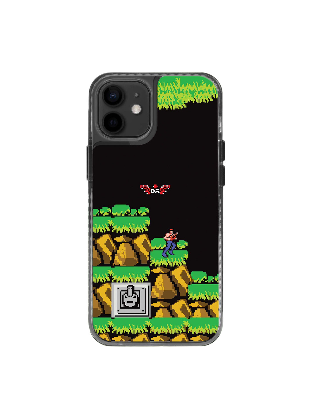 

DailyObjects Battle Stride 2.0 Printed Impact Resistant iPhone 12 Back Case, Black