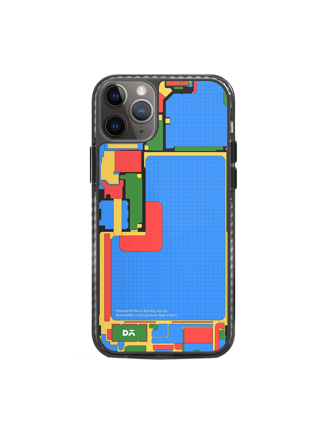 

DailyObjects Geometric Printed Impact Resistant iPhone 11 Pro Back Case, Blue