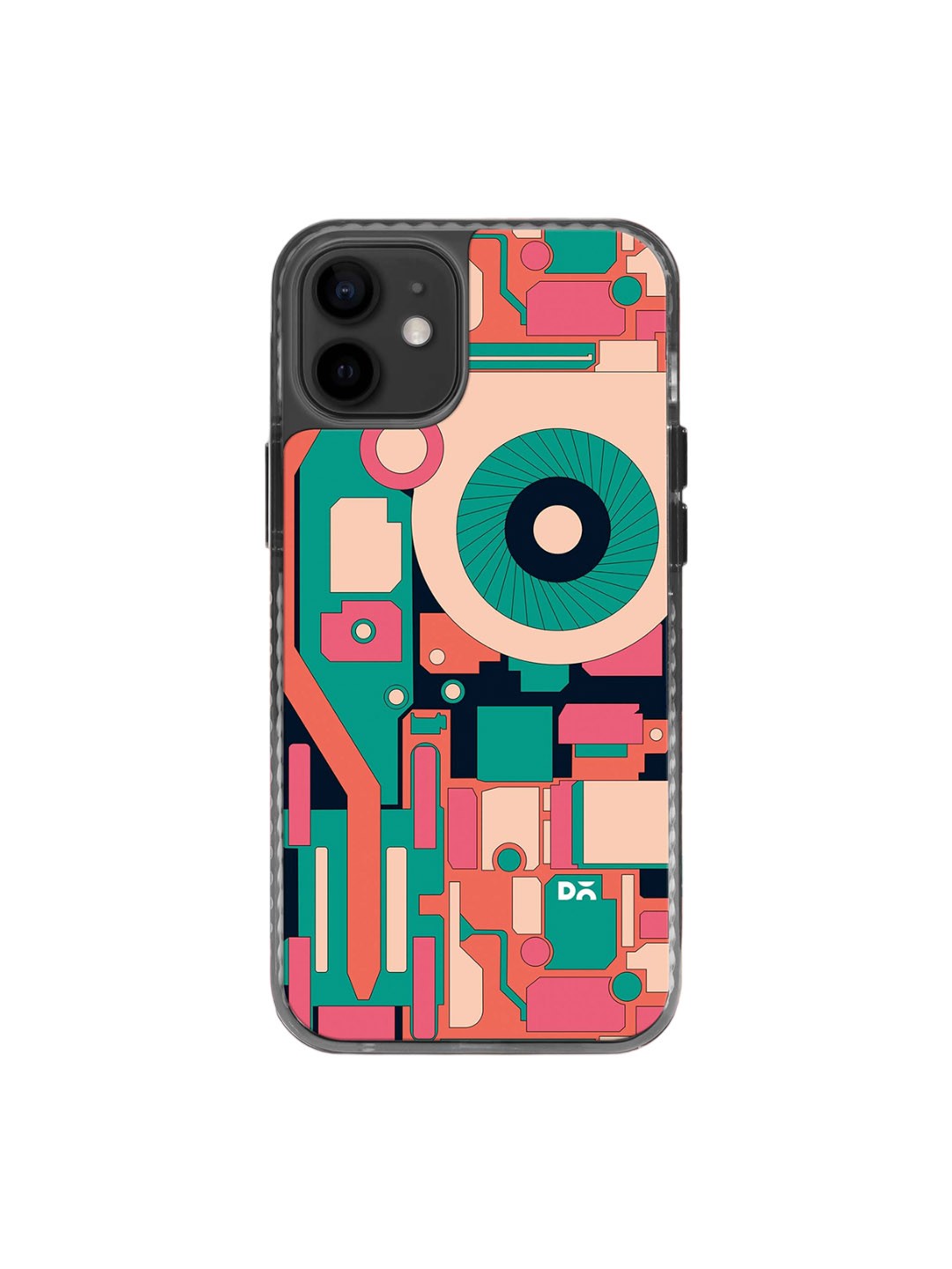 

DailyObjects Abstract Printed Stride 2.0 iPhone 12 Back Case, Black