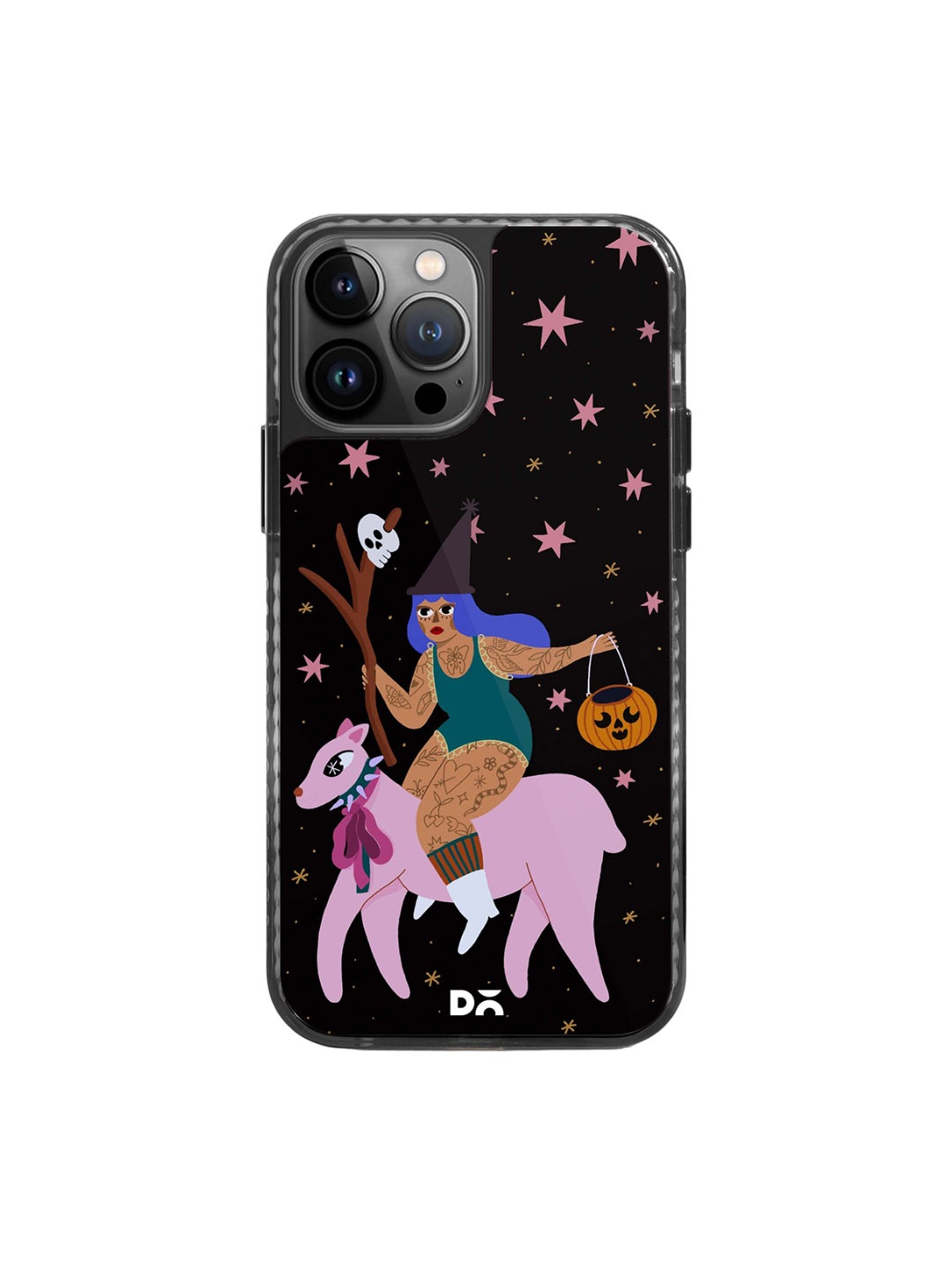 

DailyObjects Quirky Printed Stride 2.0 iPhone 13 Pro Max Back Case, Black