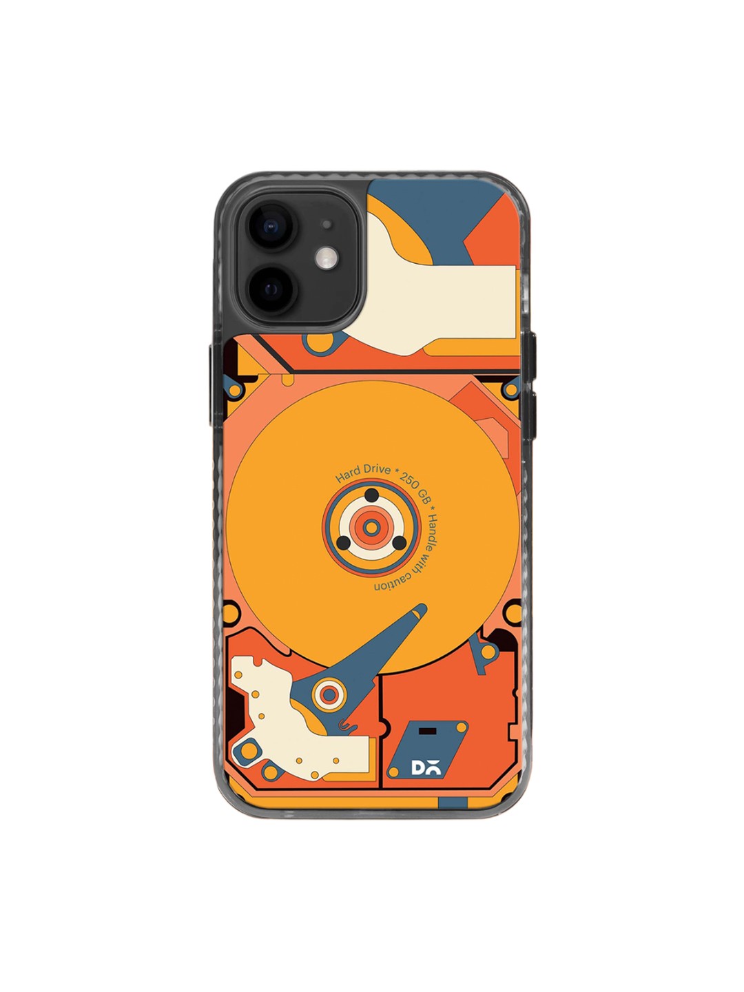 

DailyObjects Printed Impact Resistant iPhone 12 Mini Back Case, Yellow