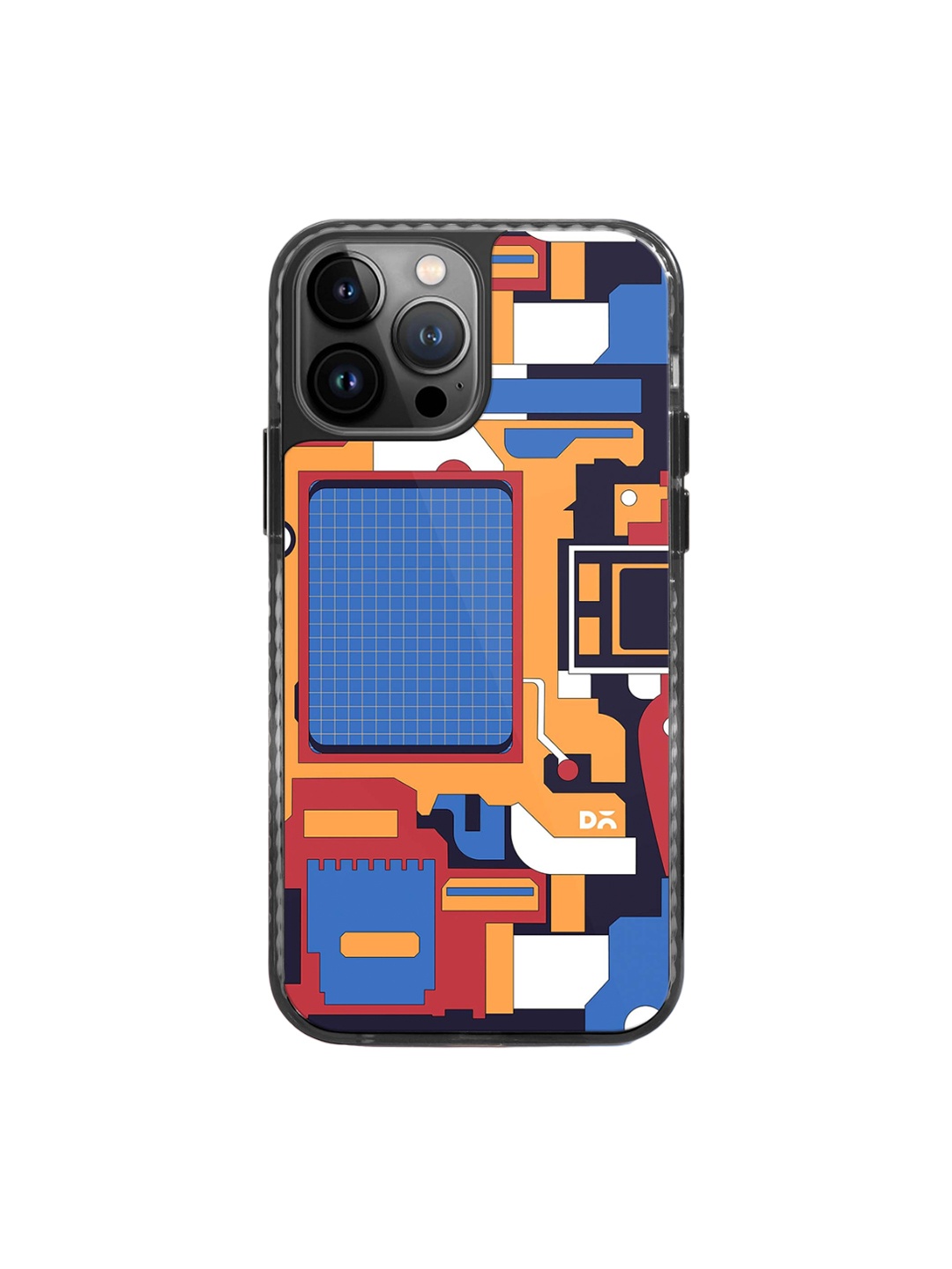 

DailyObjects Printed Impact Resistant iPhone 14 Pro Phone Back Cover, Blue