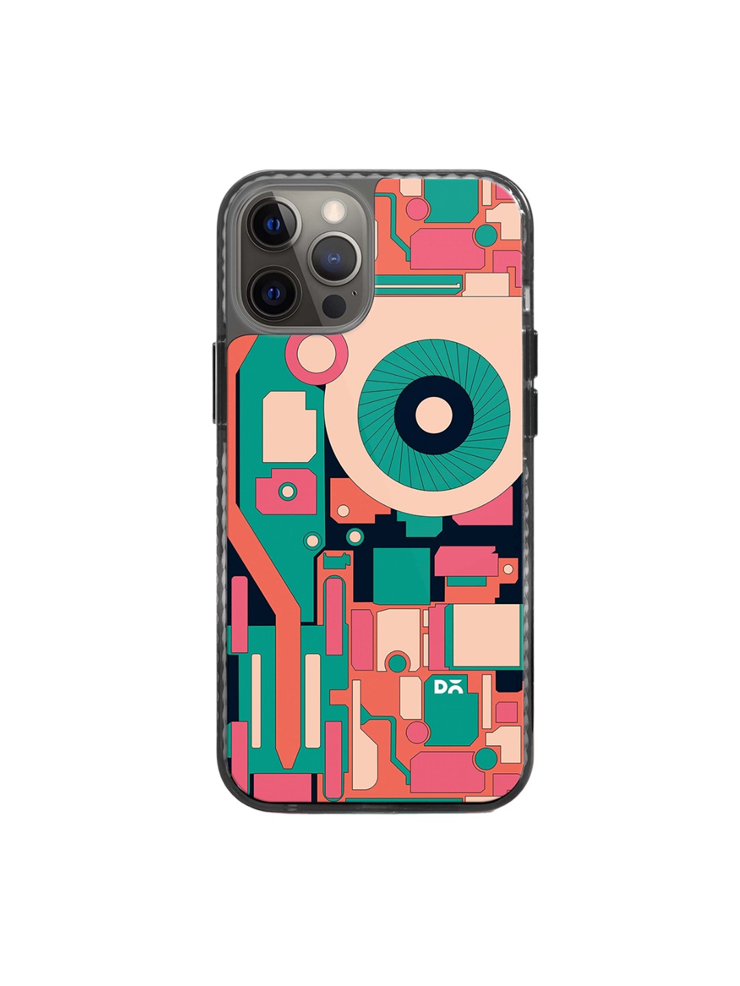 

DailyObjects Geometric Printed Impact Resistant iPhone 12 Pro Max Phone Back Cover, Pink