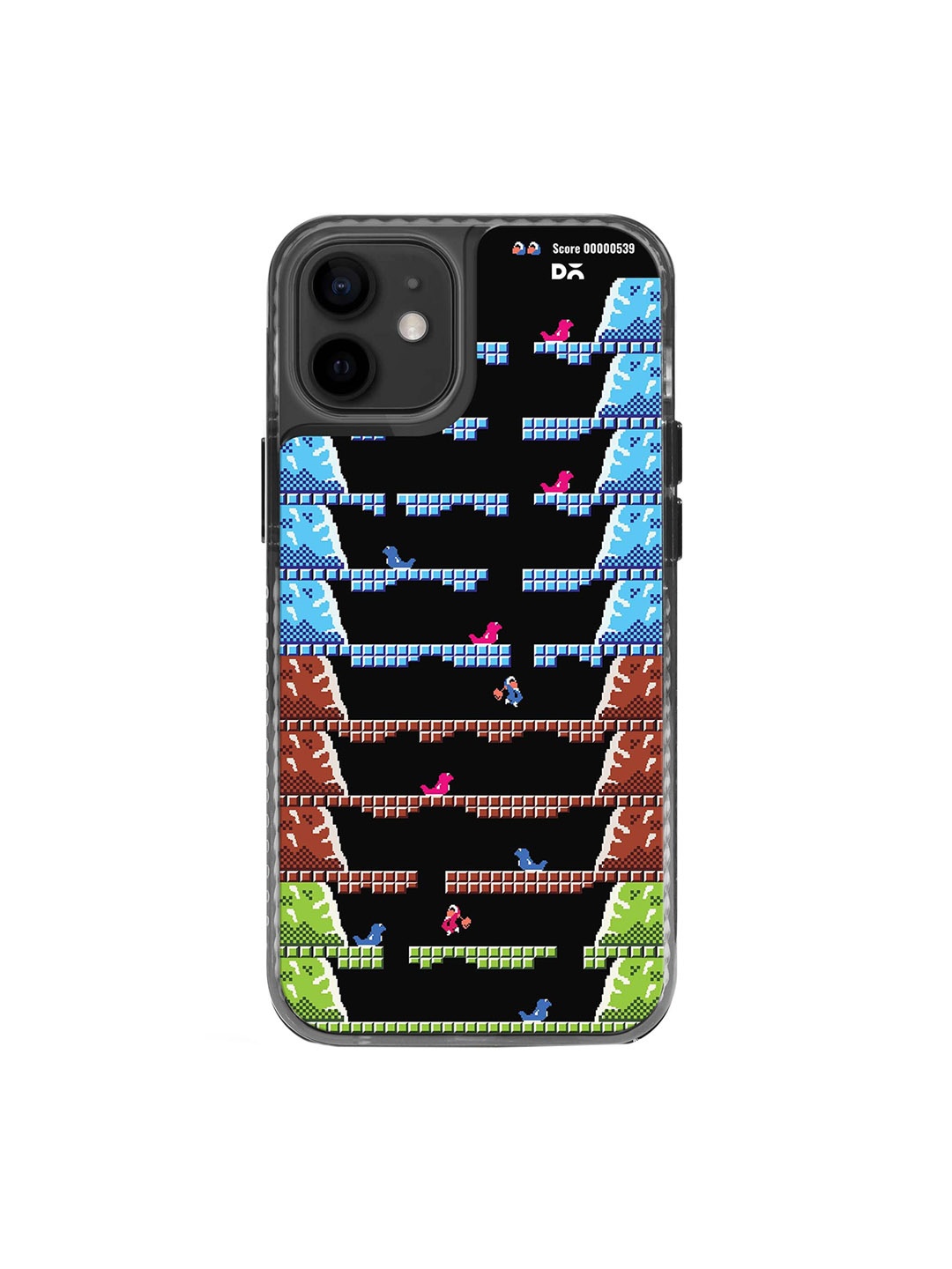 

DailyObjects Ice Klimb Printed Impact resistant iPhone 12 Phone Back Case, Black