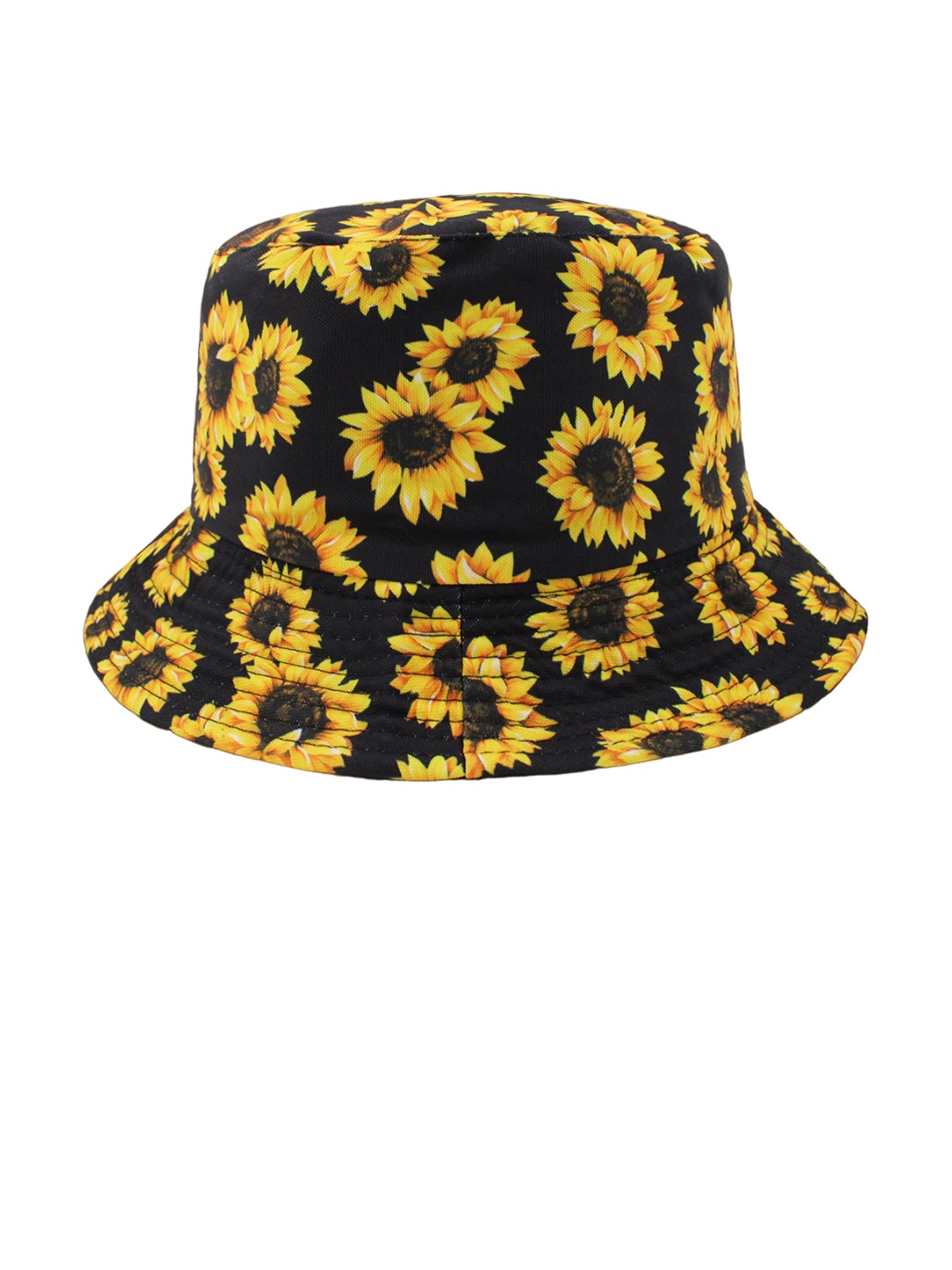 

JENNA Unisex Floral Printed Reversible Bucket Hat, Black