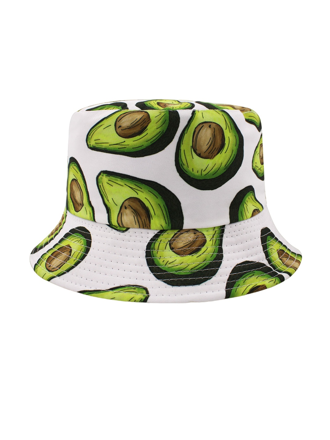 

JENNA Unisex Printed Reversible Bucket Hat, White