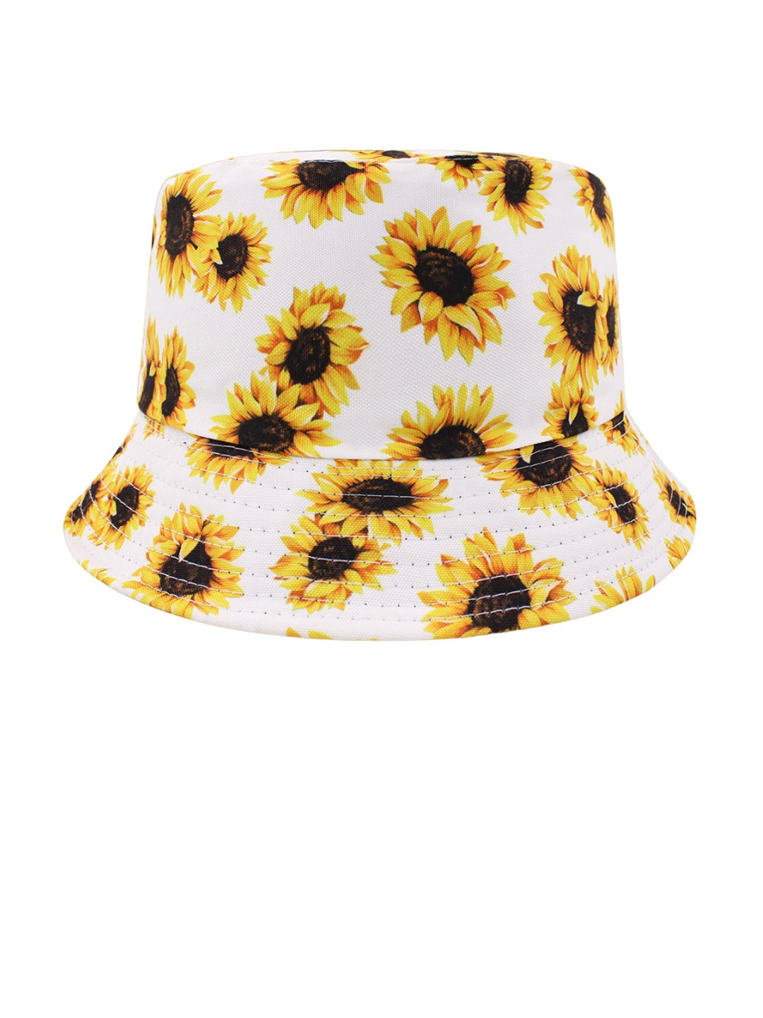 

JENNA Unisex Floral Printed Reversible Bucket Hat, White