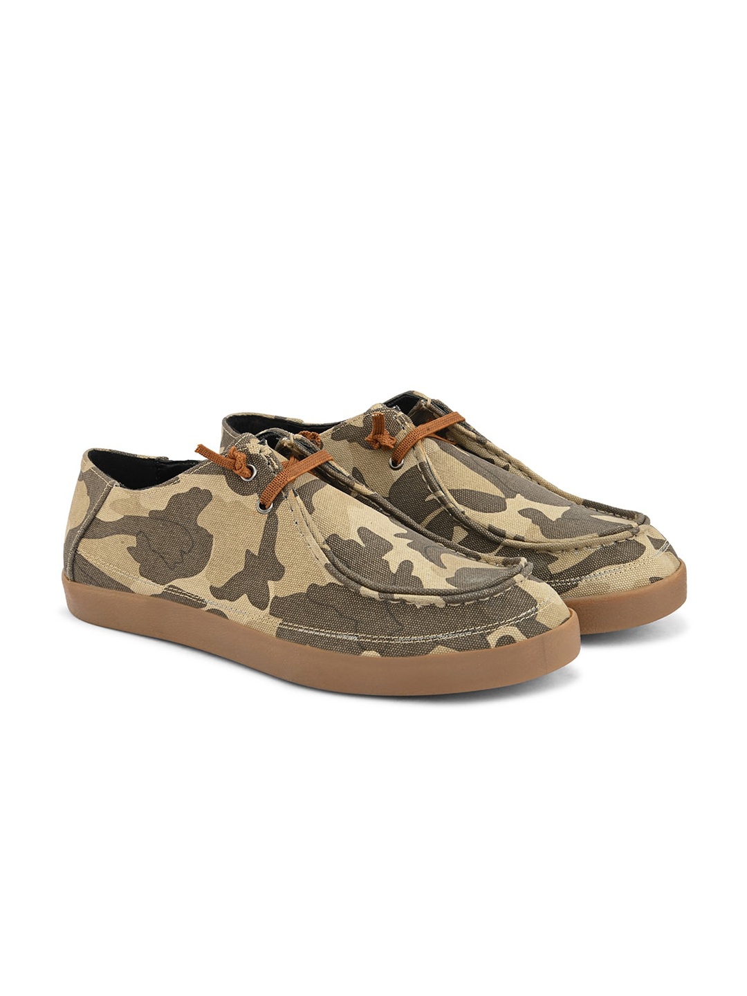 

CARLO ROMANO Men Printed Lightweight Sneakers, Beige