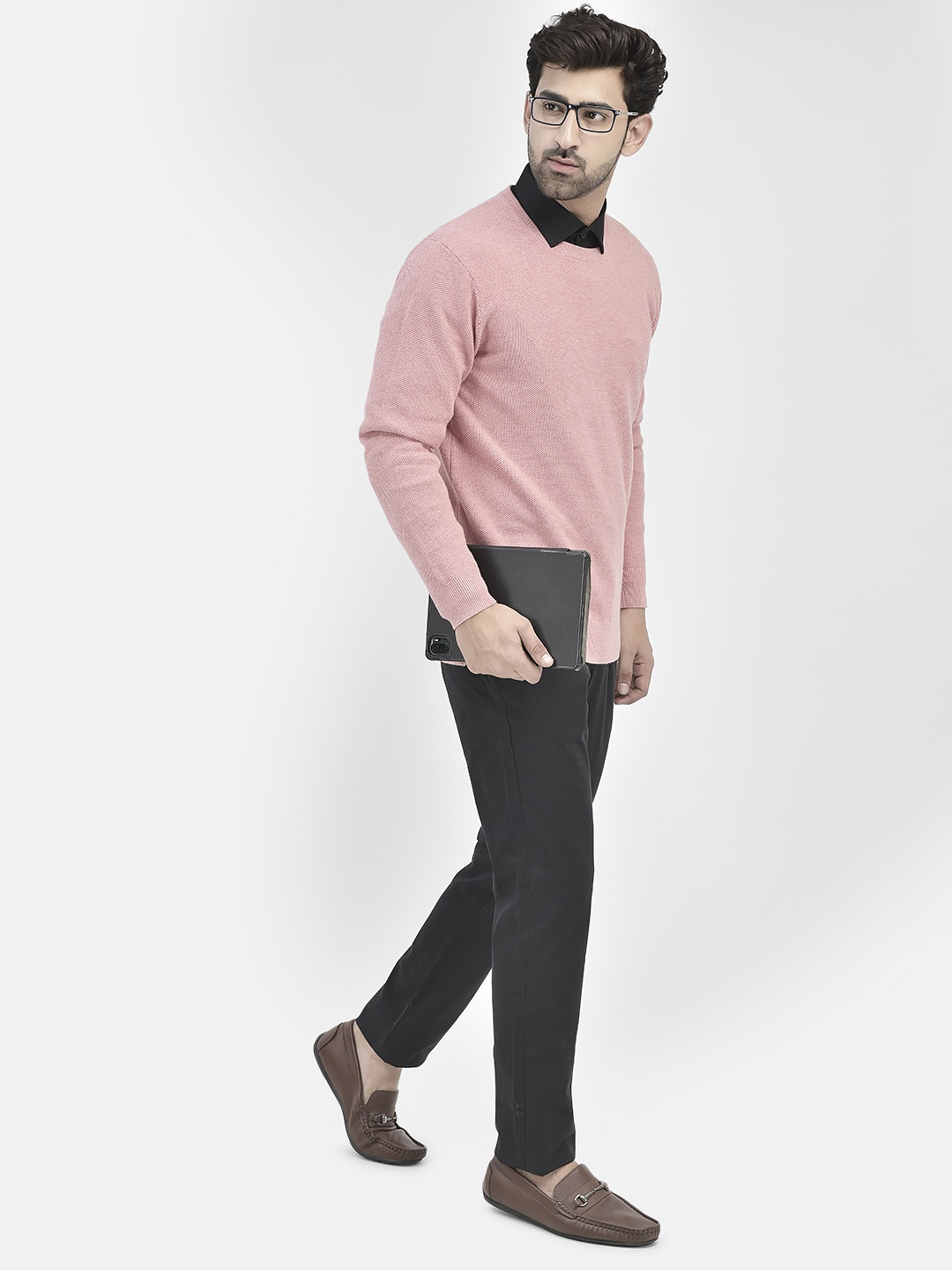 

Crimsoune Club Round Neck Pure Cotton Pullover, Pink