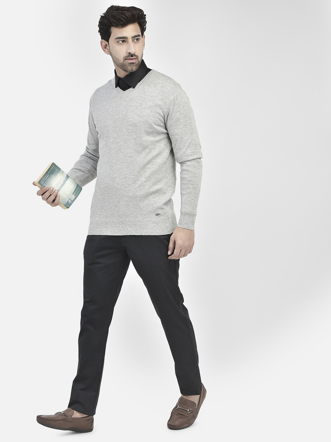 

Crimsoune Club V-Neck Pullover, Grey