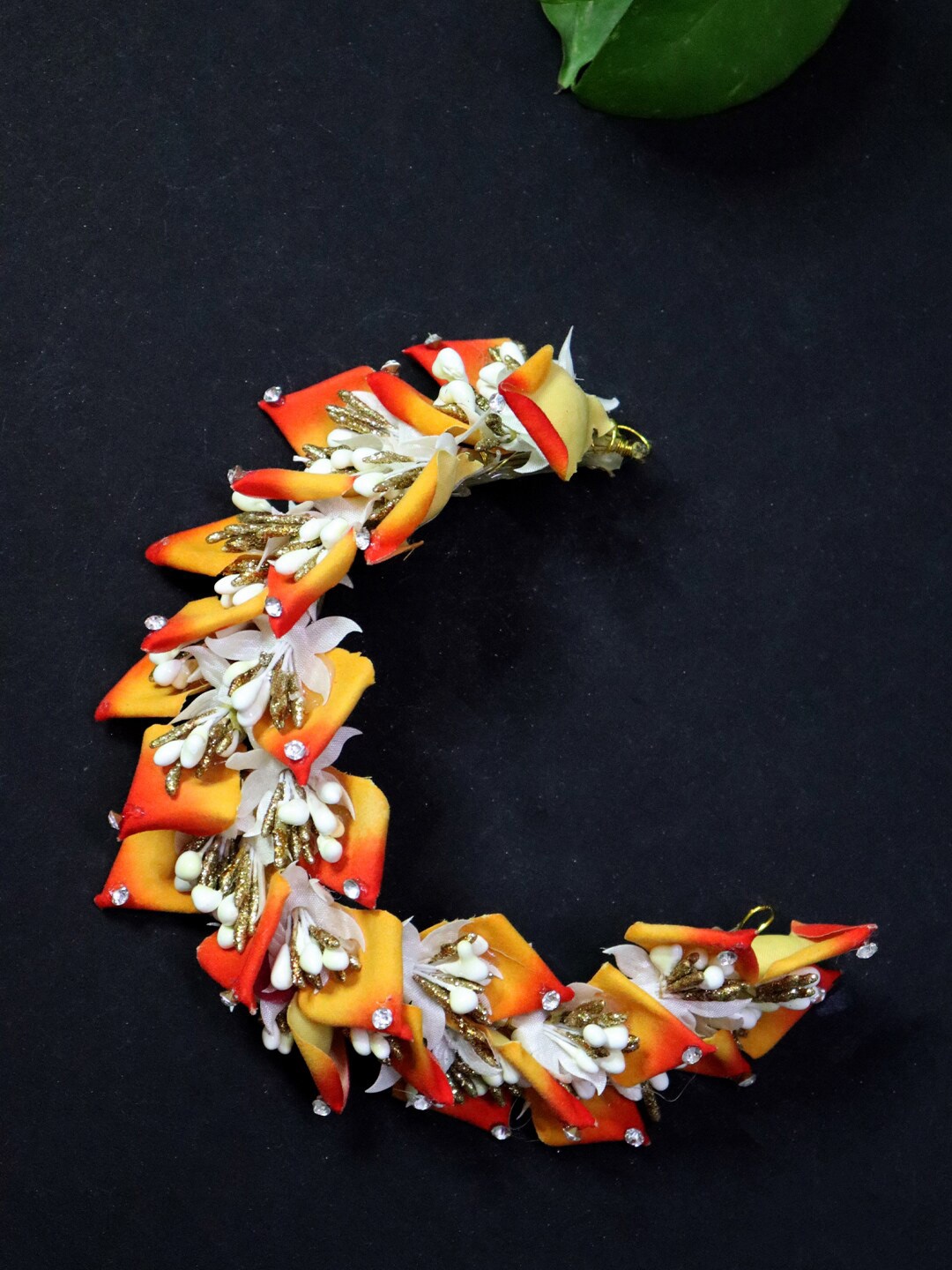 

FIMBUL Floral Embellished Hairband, Orange