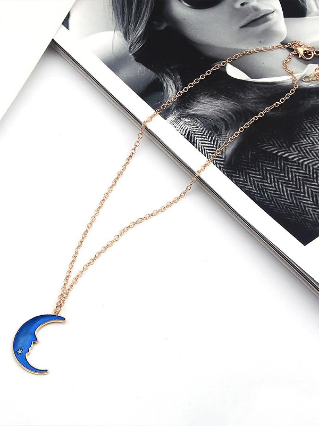 

Krelin Gold-Plated Moon-Charm Pendent With Chain