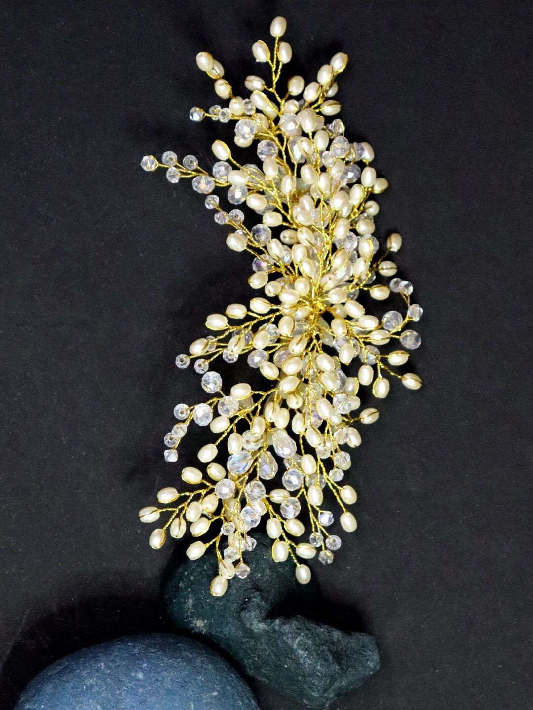 

Krelin Peals Beaded Hair Accessory Set, Gold