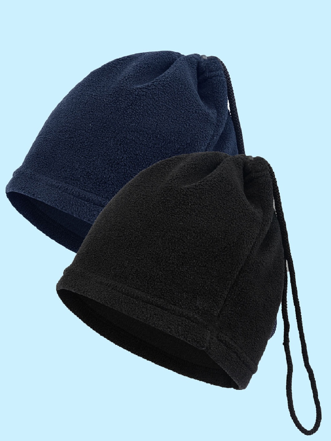 

NUSYL Men Pack Of 2 Cotton Beanie, Black