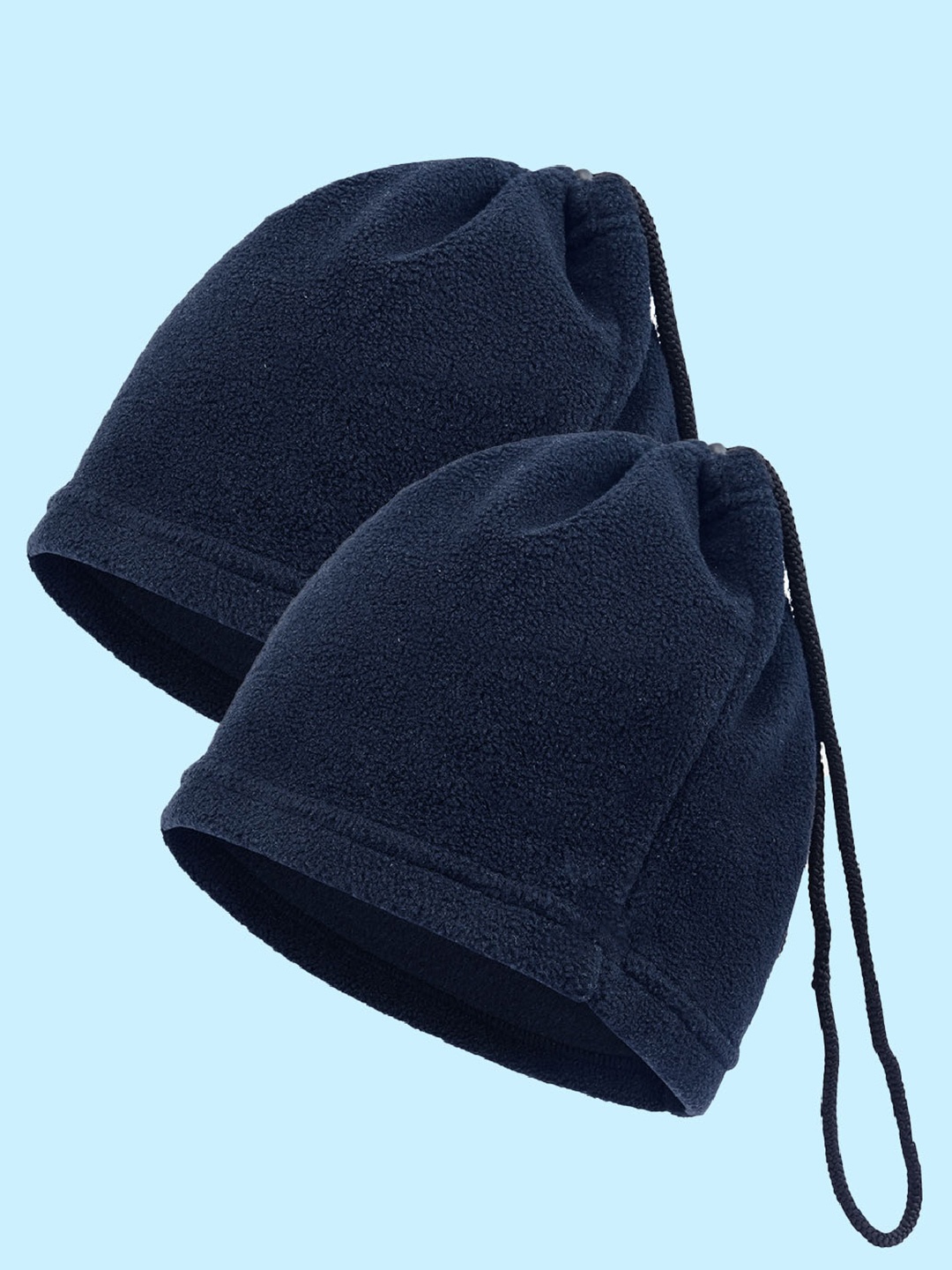 

NUSYL Men Pack Of 2 Cotton Beanie, Navy blue