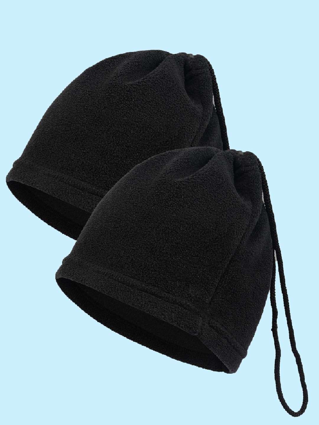 

NUSYL Men Pack Of 2 Cotton Beanie, Black