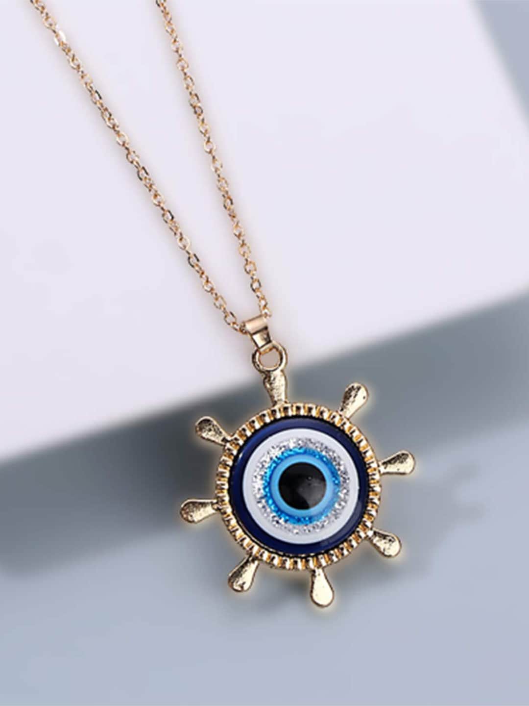 FIMBUL Gold-Plated Evil Eye Charm Chain