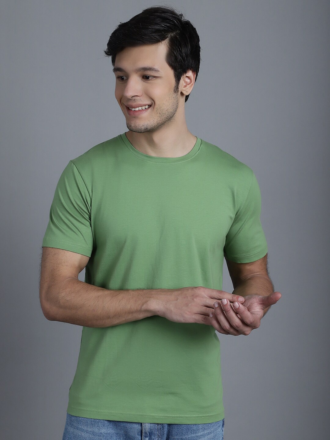 

Friskers Cotton Lycra T-Shirt, Green