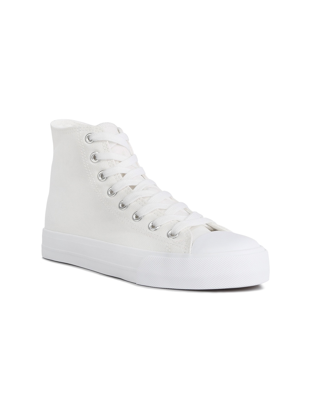

London Rag Women Canvas High Top Sneakers, White