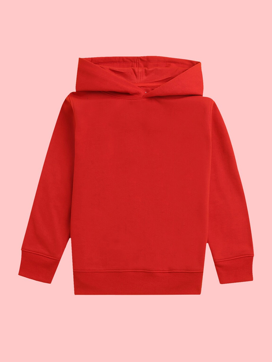 

NUSYL Girls Graphic Printed Hooded Fleece Sweatshirt, Red