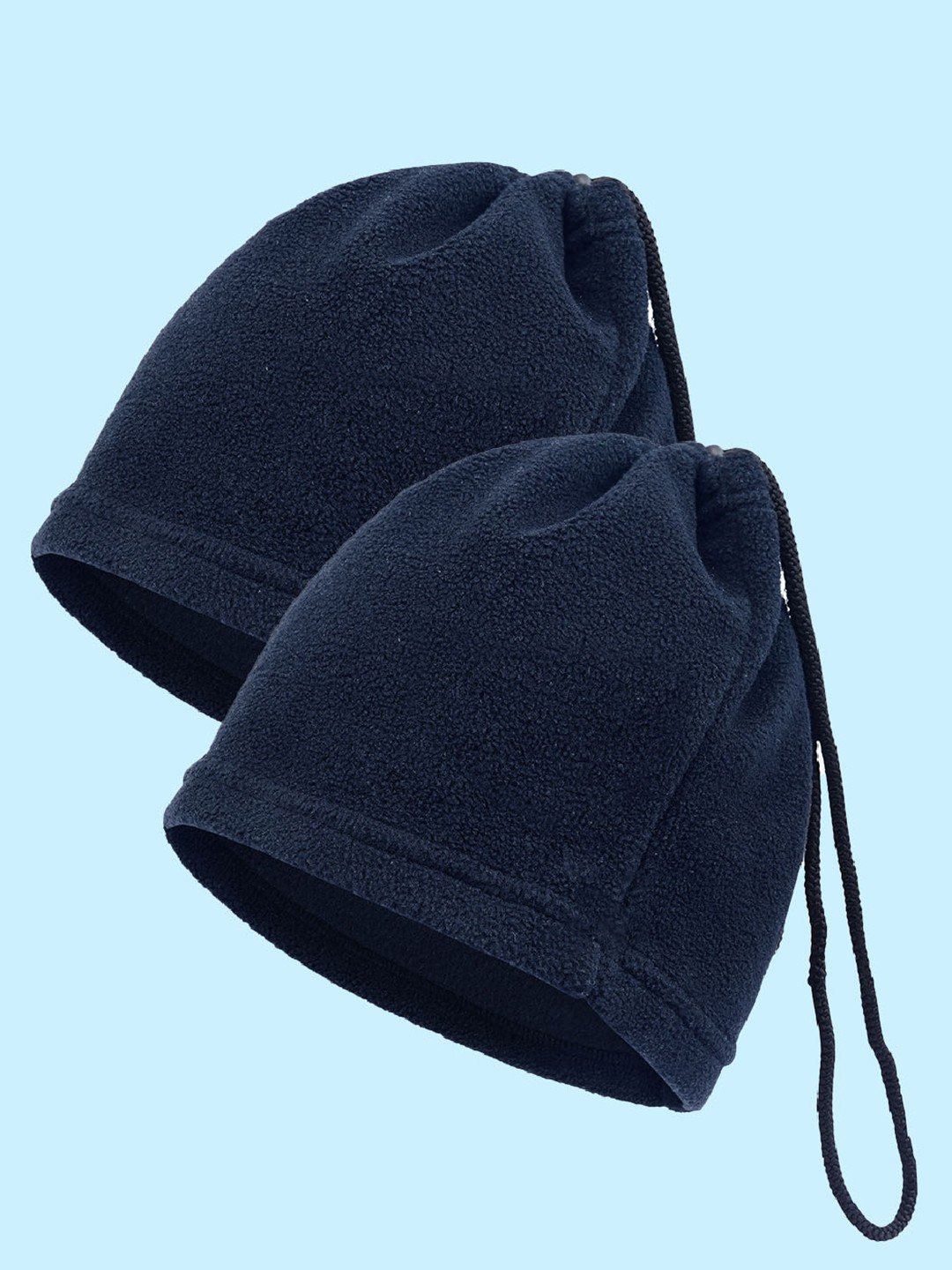

NUSYL Women Pack Of 2 Cotton Beanie, Navy blue