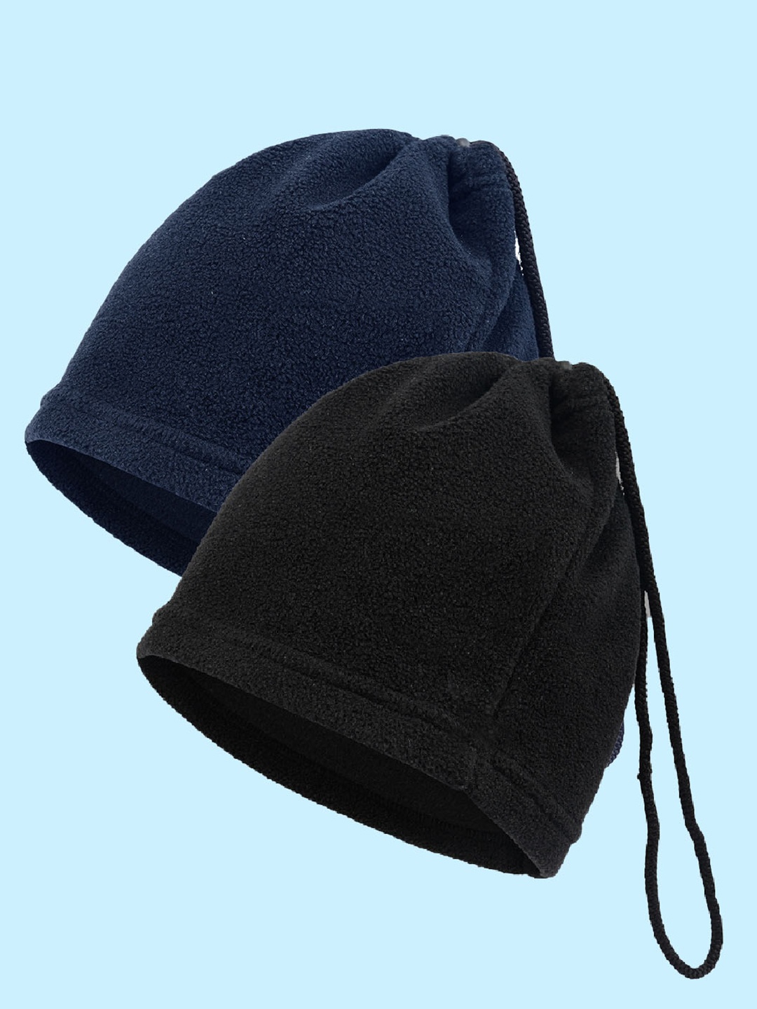 

NUSYL Women Pack Of 2 Cotton Beanie, Navy blue