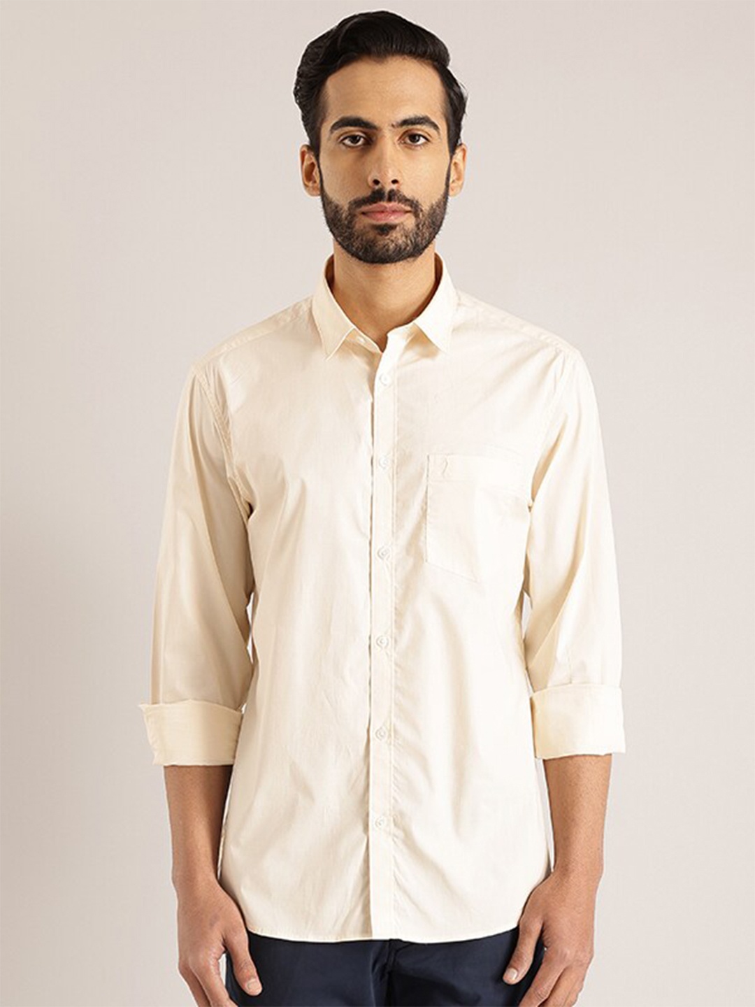 

Indian Terrain Shirt Collar Casual Shirt, Off white