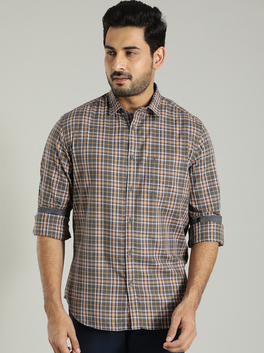 

Indian Terrain Tartan Checked Casual Shirt, Green