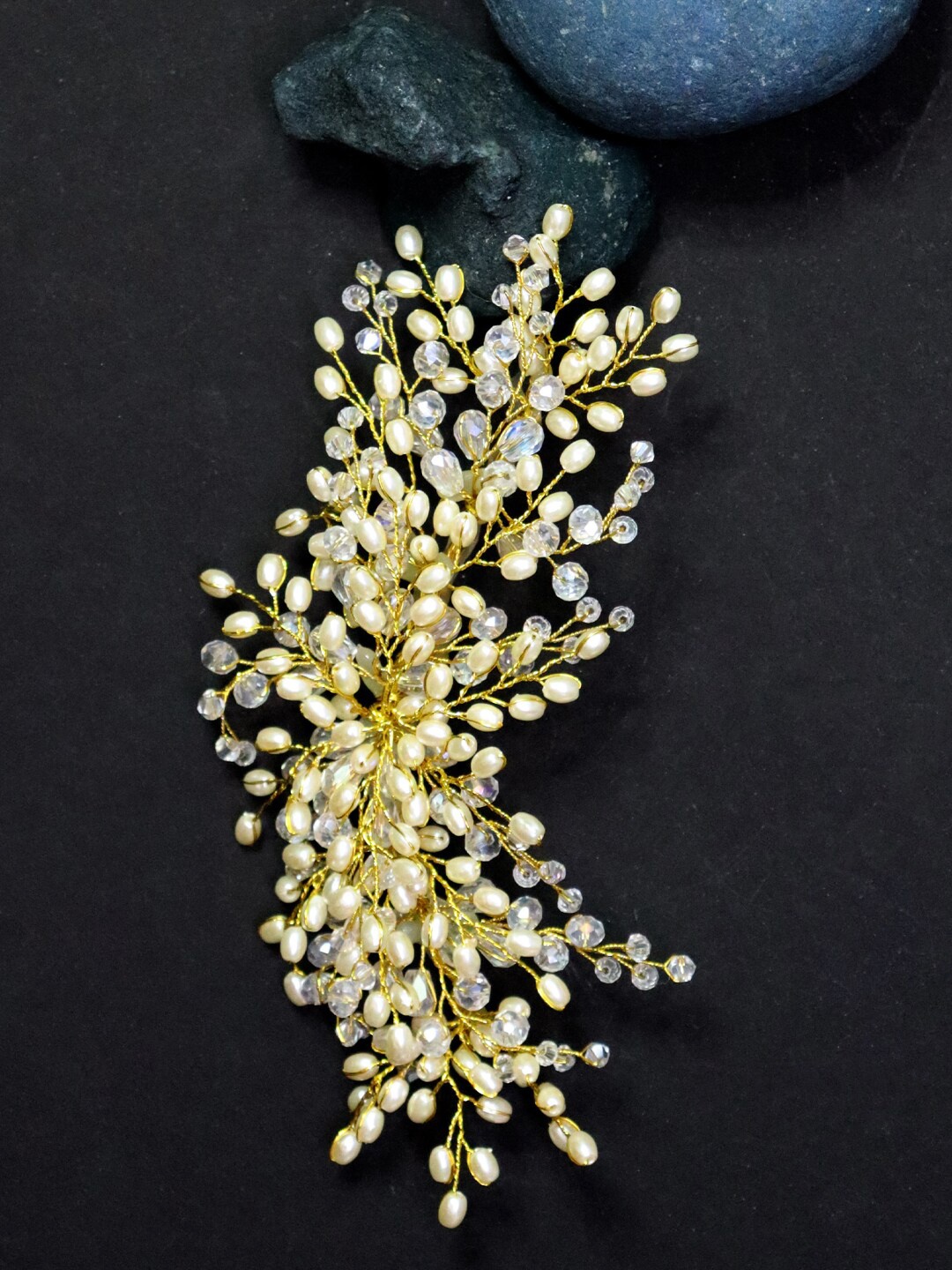 

Krelin Peals Beaded Hair Accessory Set, Gold
