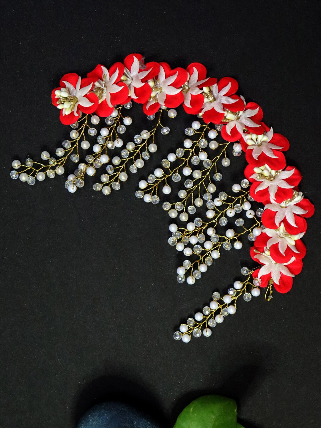 

FIMBUL Floral Embellished Hairband, Red