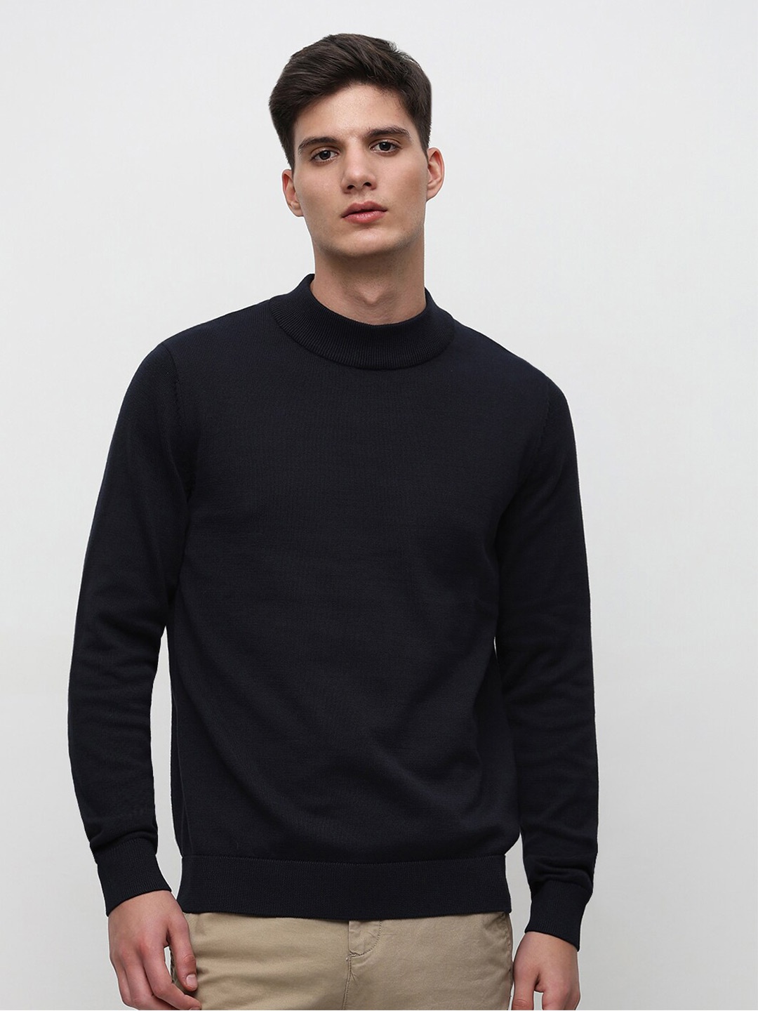 

SELECTED Round Neck Pullover, Navy blue