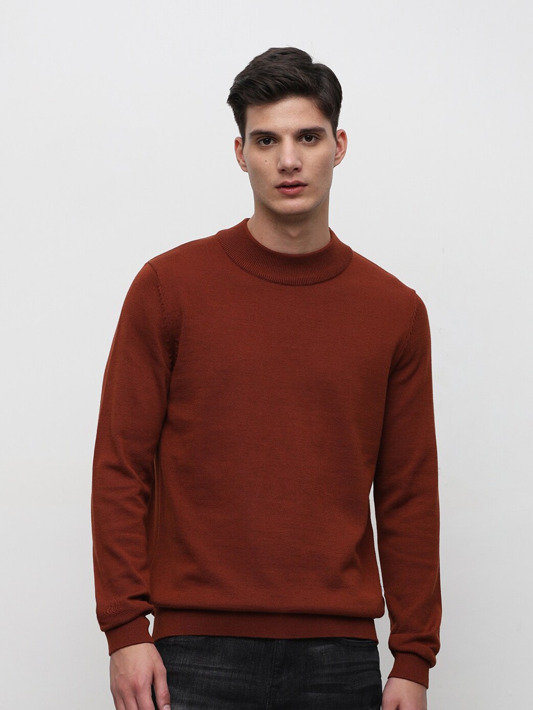 

SELECTED Round Neck Pullover Sweater, Brown