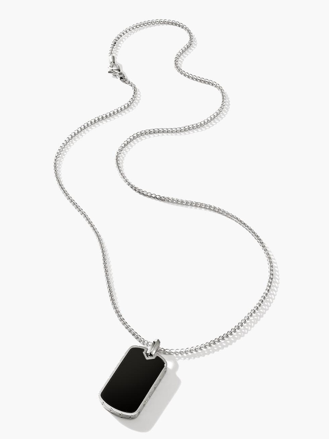 

AkashKrishna Rhodium-Plated Pendent With Chain, Silver