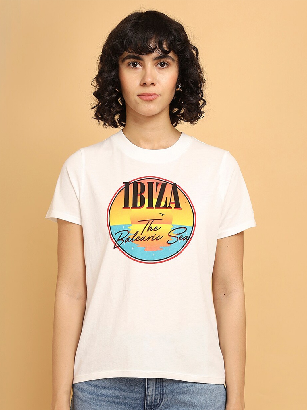 

Wrangler People & Places Printed Cotton T-shirt, White