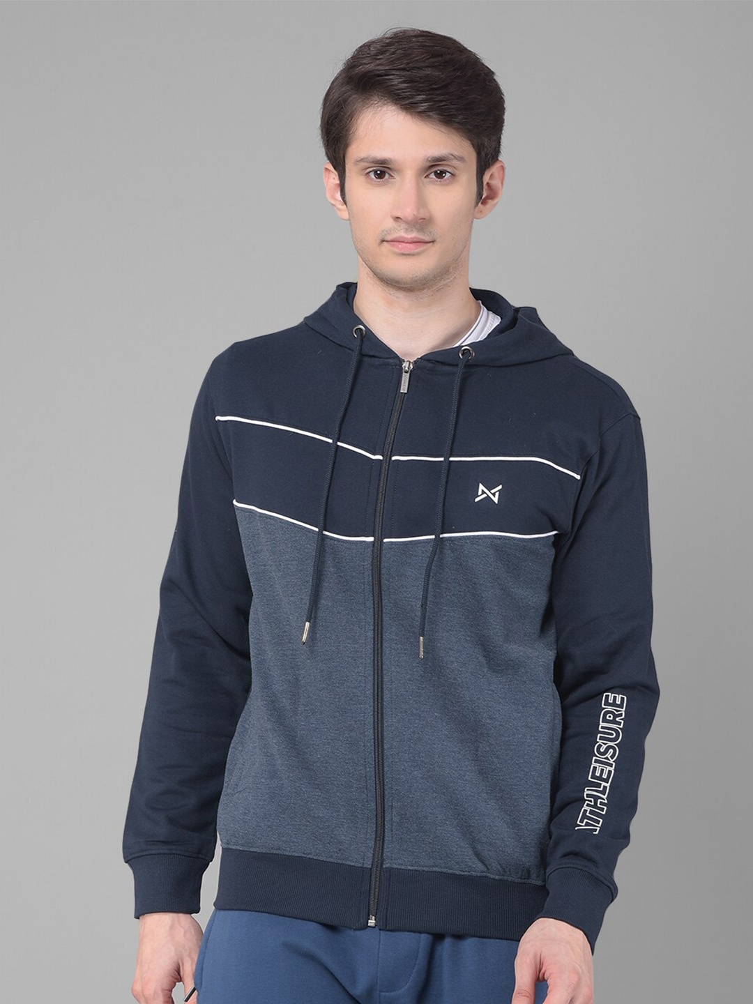 

Force NXT Hooded Cotton Front-Open Sweatshirt, Blue