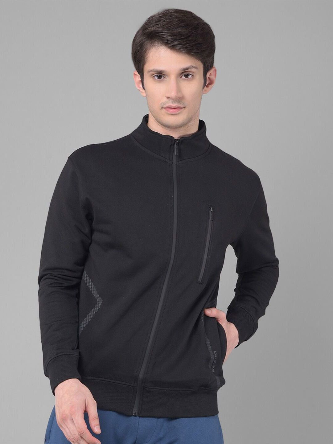 

Force NXT Cotton Front-Open Sweatshirt, Black