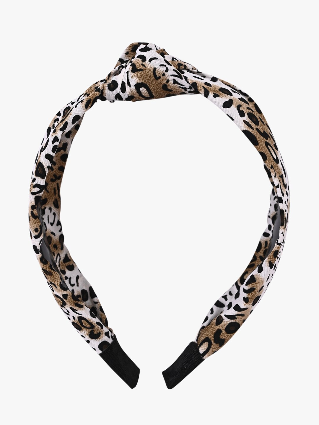 

BuckleUp Printed Fabric Knot Detail Hairband, White