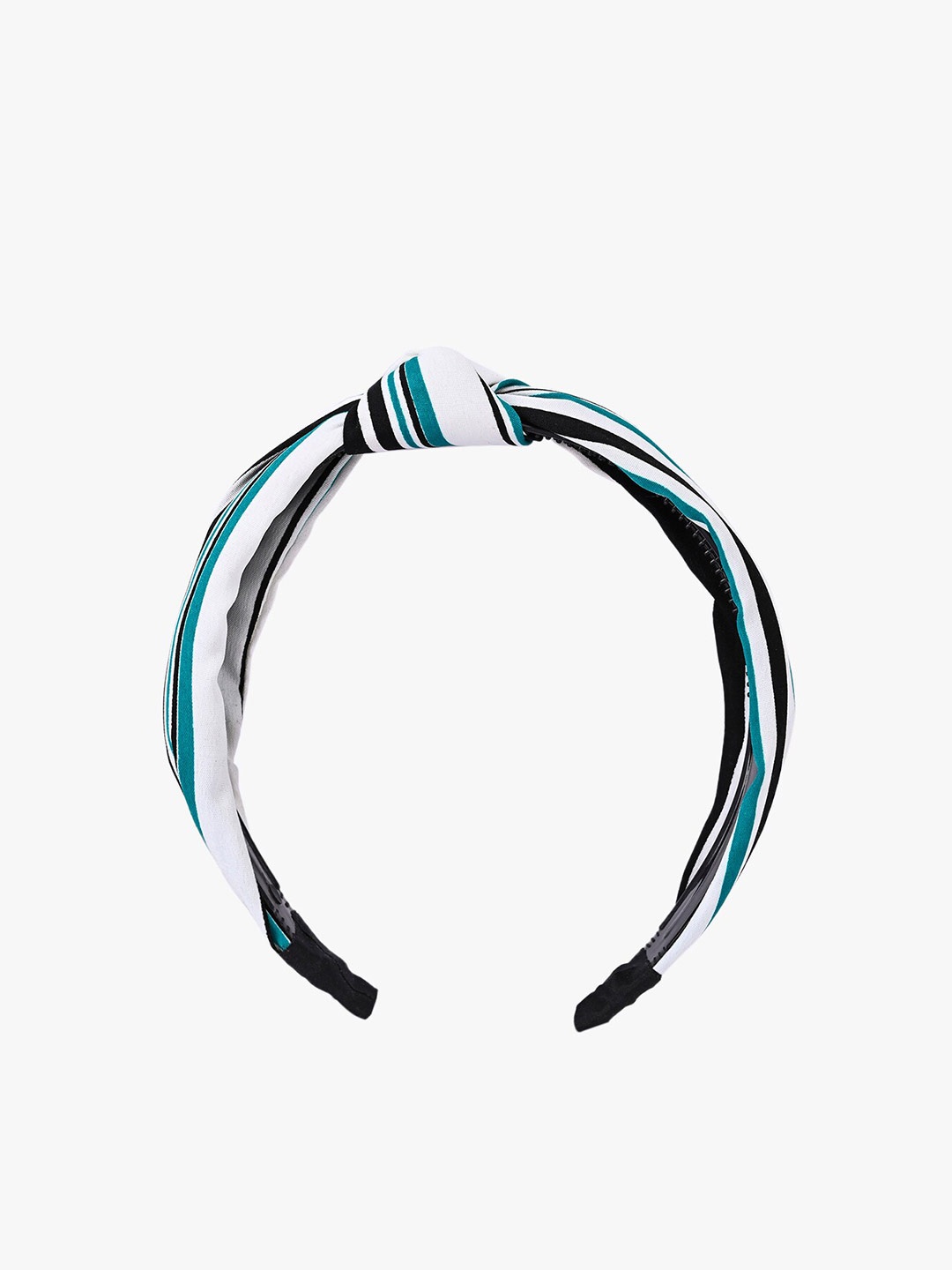 

BuckleUp Printed Fabric Knot Detail Hairband, White