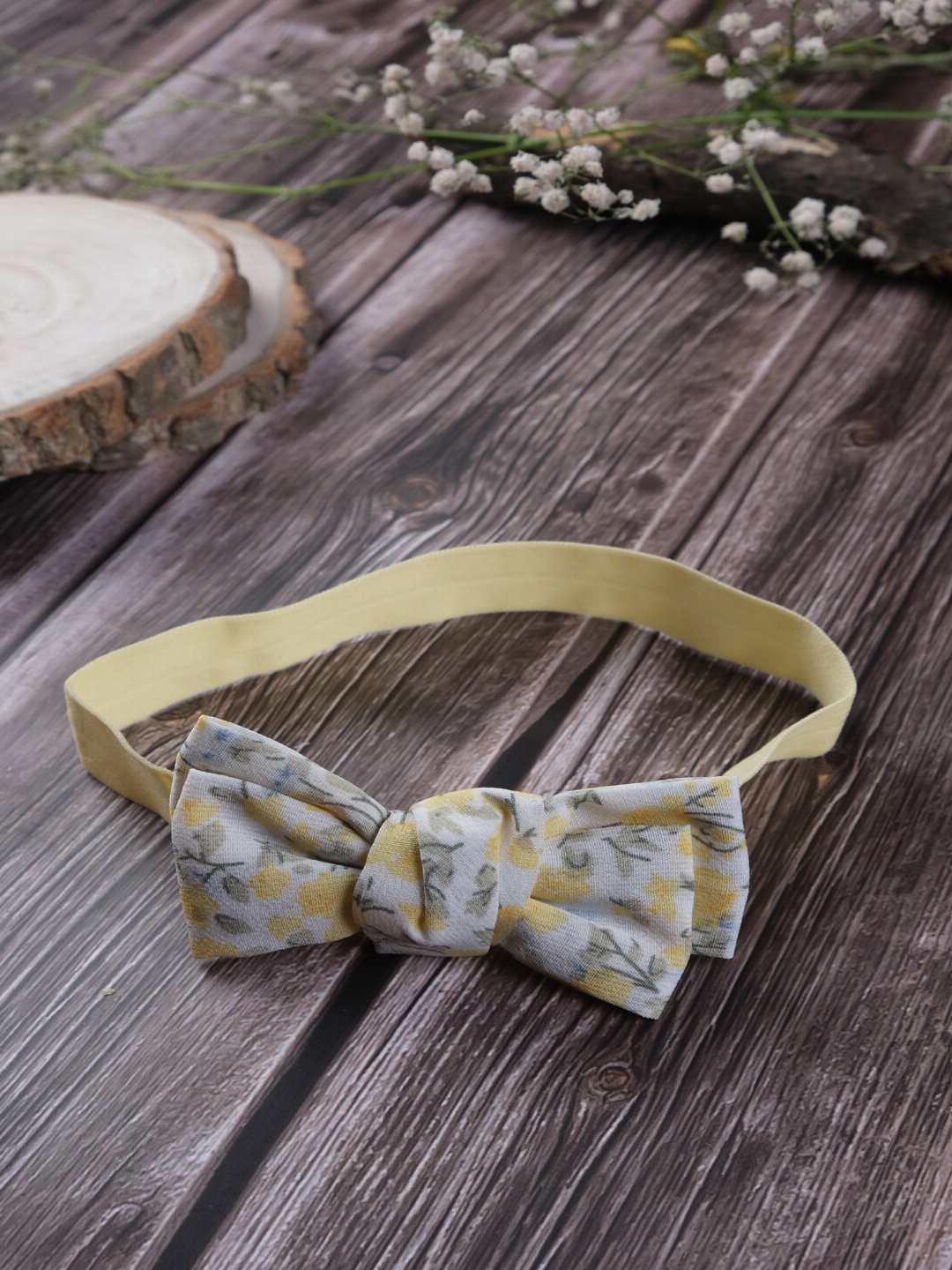 

Jewelz Girls Floral Printed Bow Hairband, Yellow