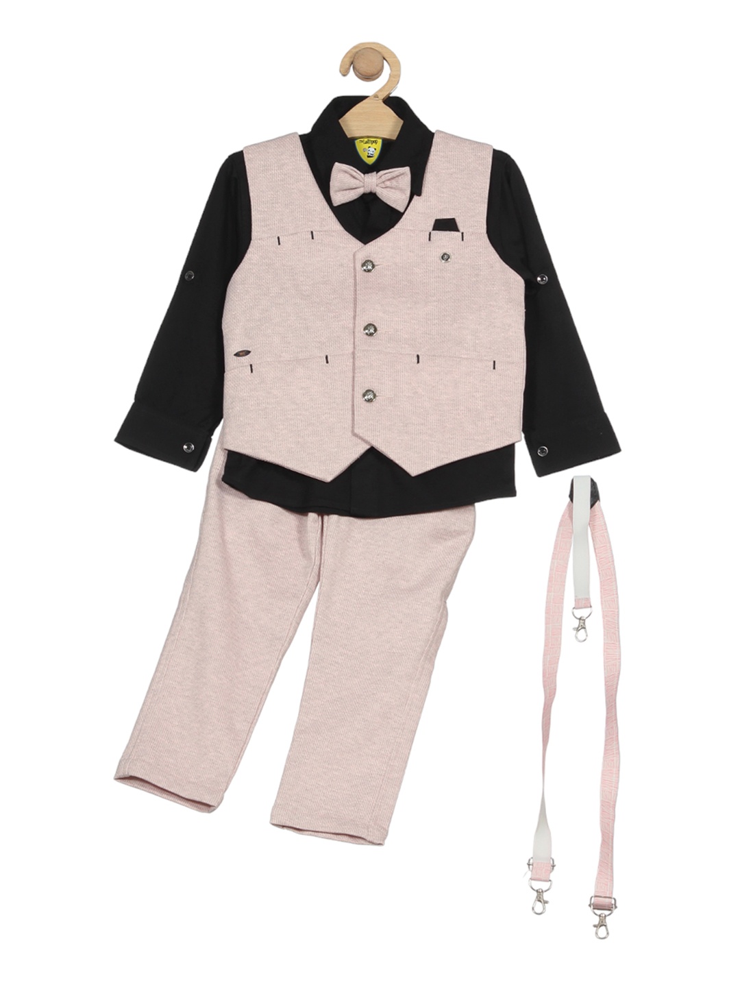 

Lil Lollipop Boys Single-Breasted Five-Piece Suit, Peach