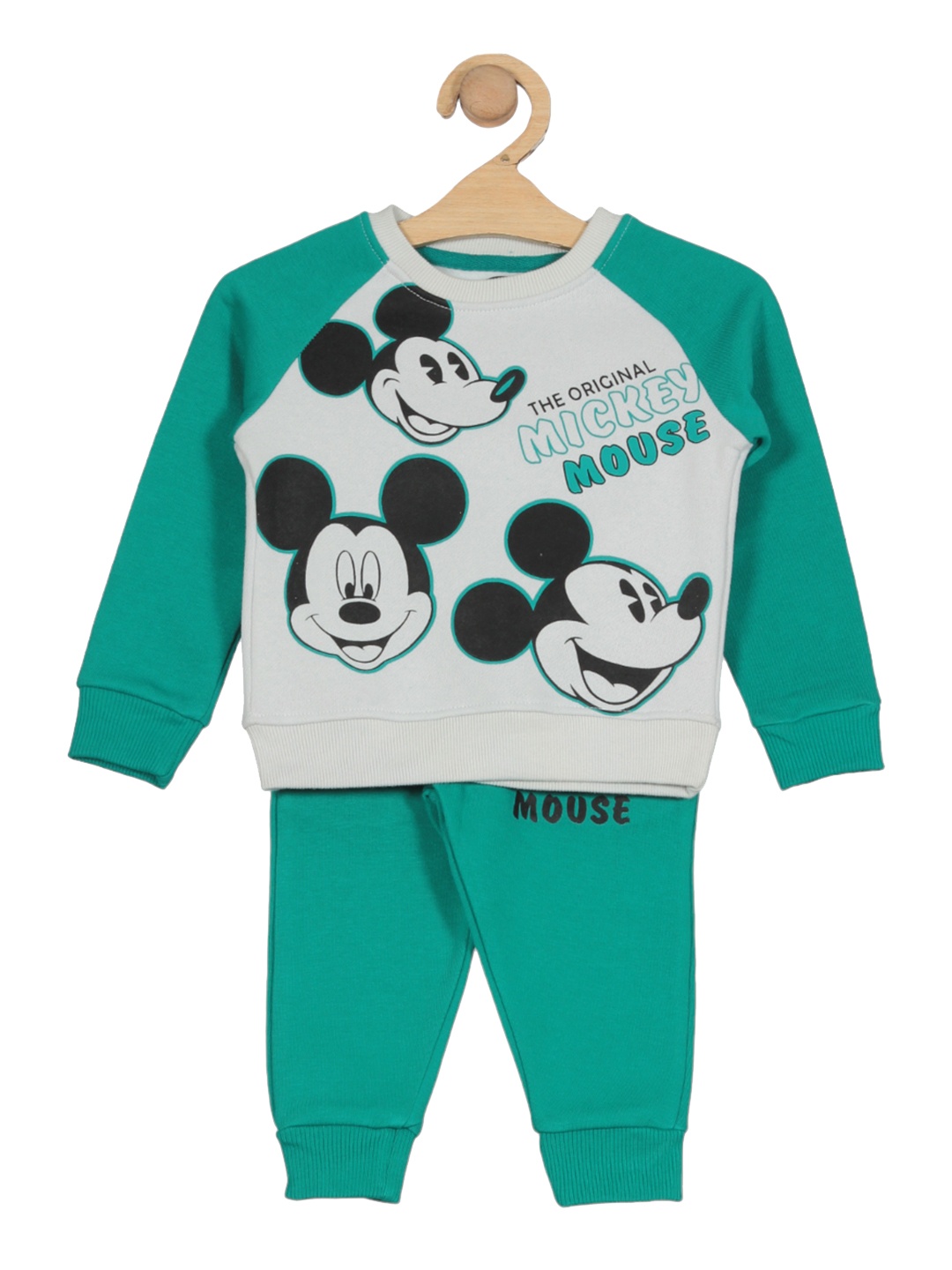 

Lil Lollipop Kids Graphic Printed Fleece Tracksuit, Green