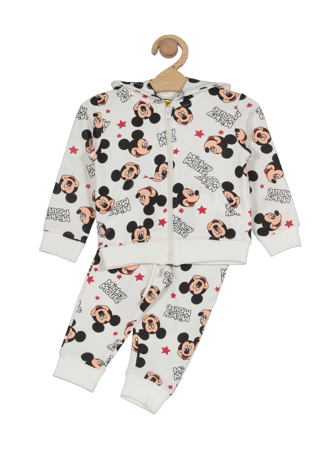 

Lil Lollipop Infants Mickey Mouse Printed Tracksuit, White